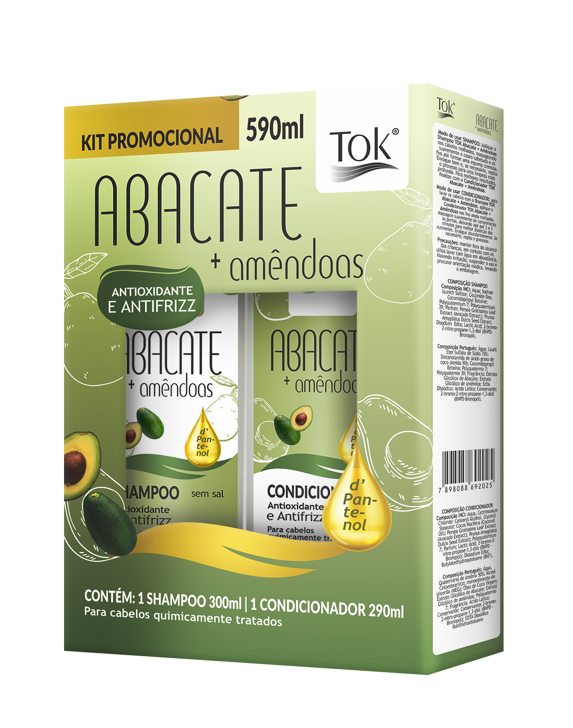 Kit Abacate + Amêndoas Hidratação